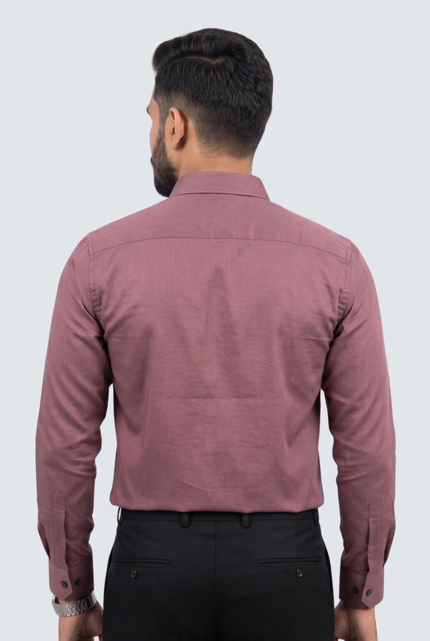 Men's Rust Premium Cotton Satin Lycra Shirt-(CR-1)