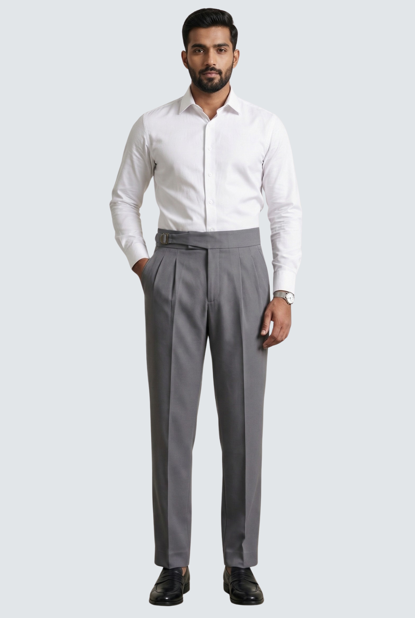 Korean Casual Grey Trouser For Men-Soft Fabric Comfort (0001)