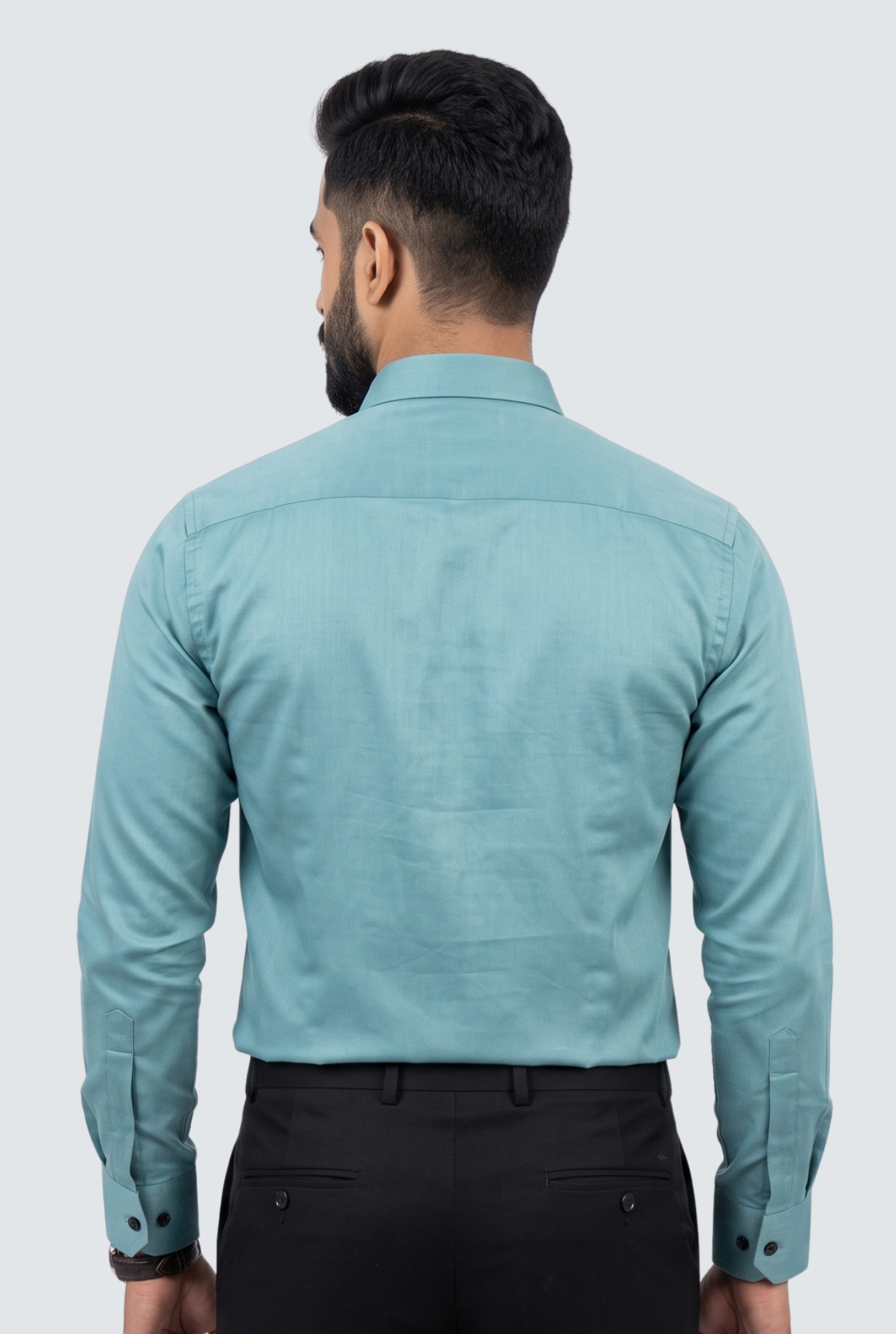 Men's C-Green Premium Cotton Satin Lycra Shirt-(CR-1)