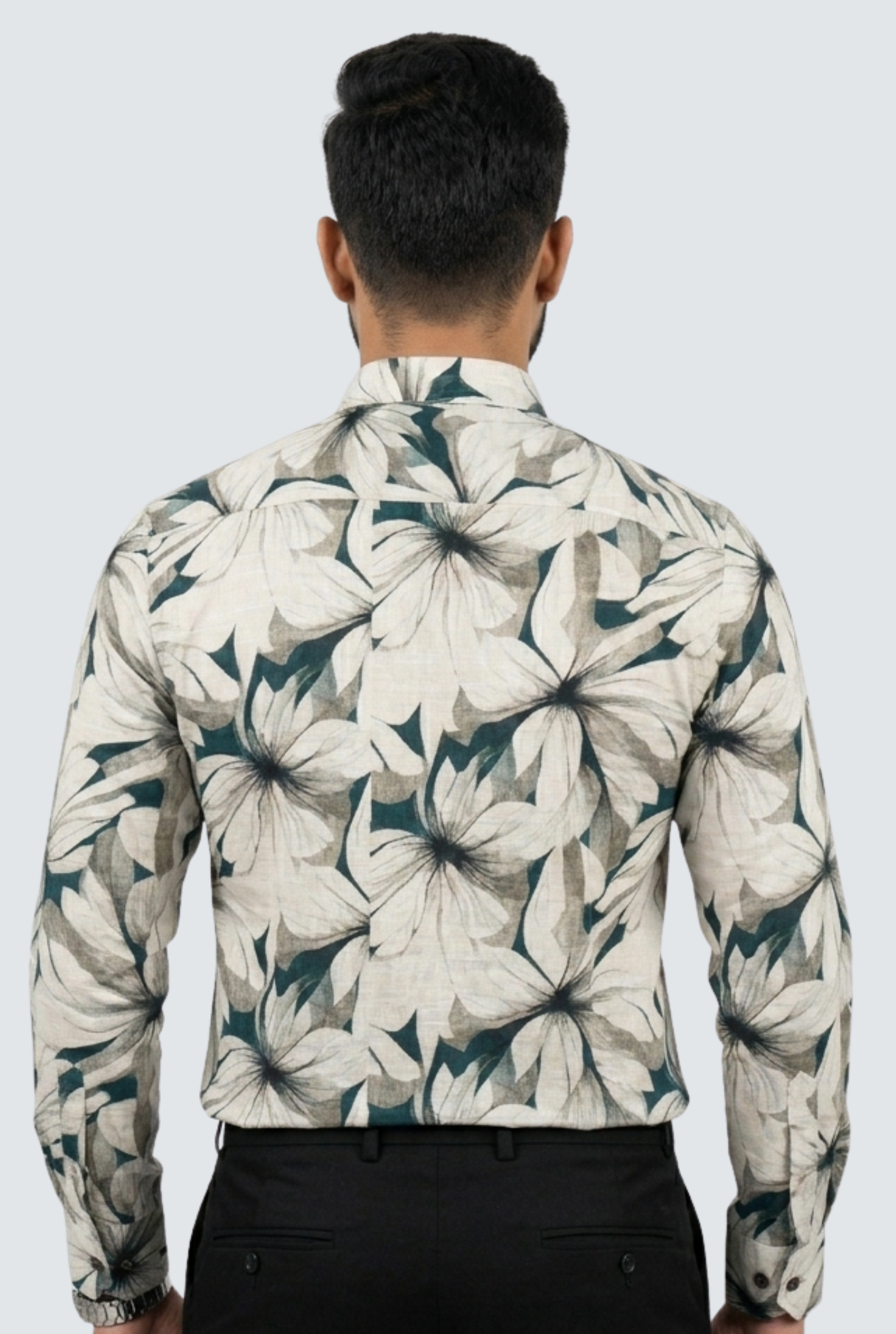 Men’s Floral Printed Casual Shirt-Rama(1887)