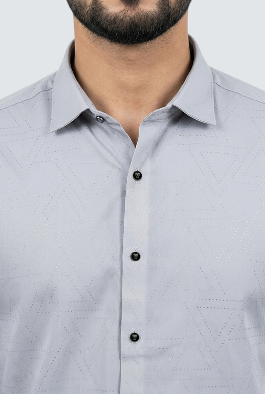 Men’s Korean Style Designer Shirt-Grey (1852)