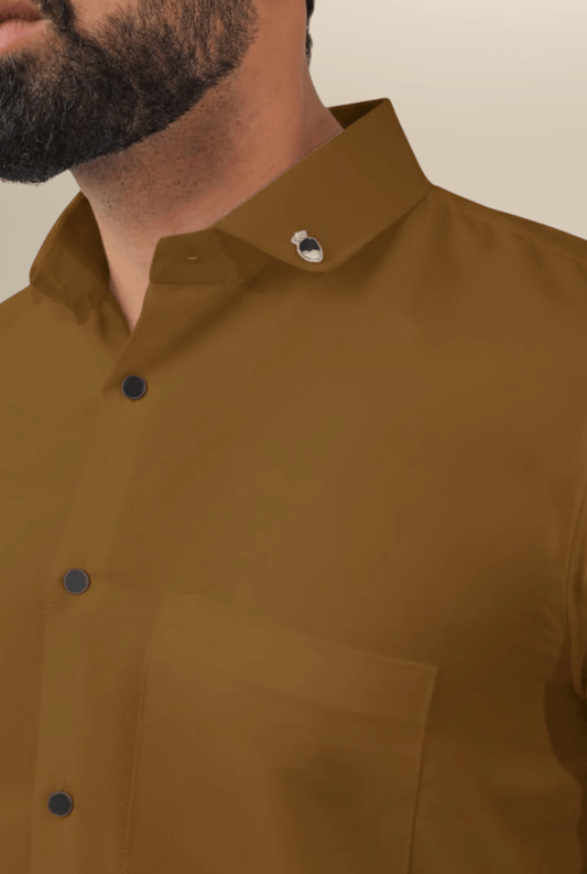 Golden Cotton Men’s Shirt – Slim Fit(1262) - Kites Club