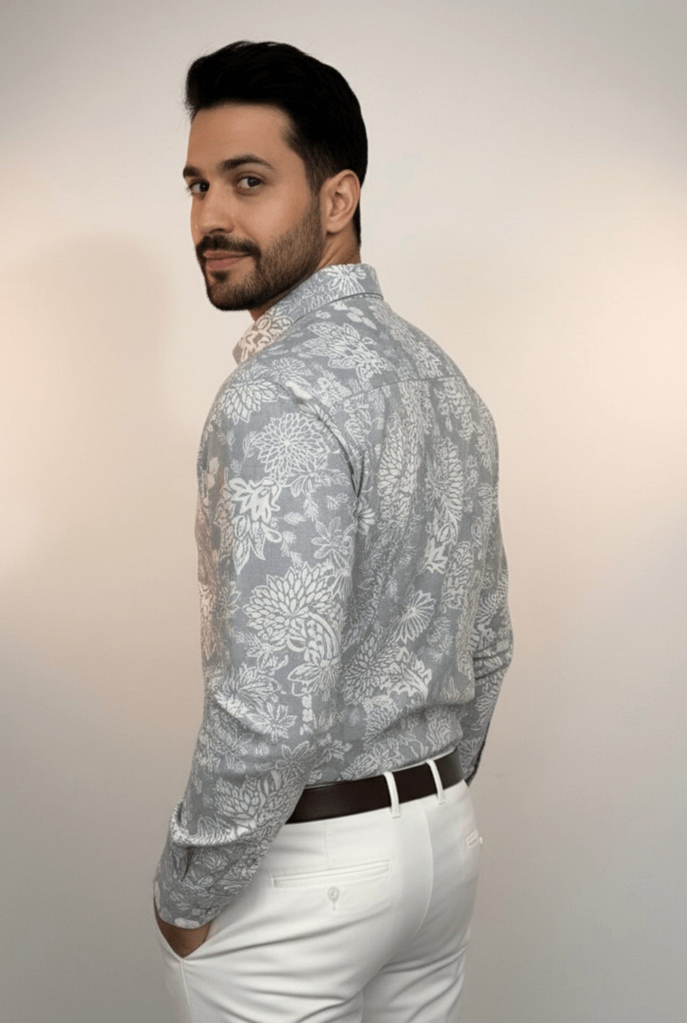 “Men’s Linen Printed Shirt – Stylish & Comfortable” - Kites Club