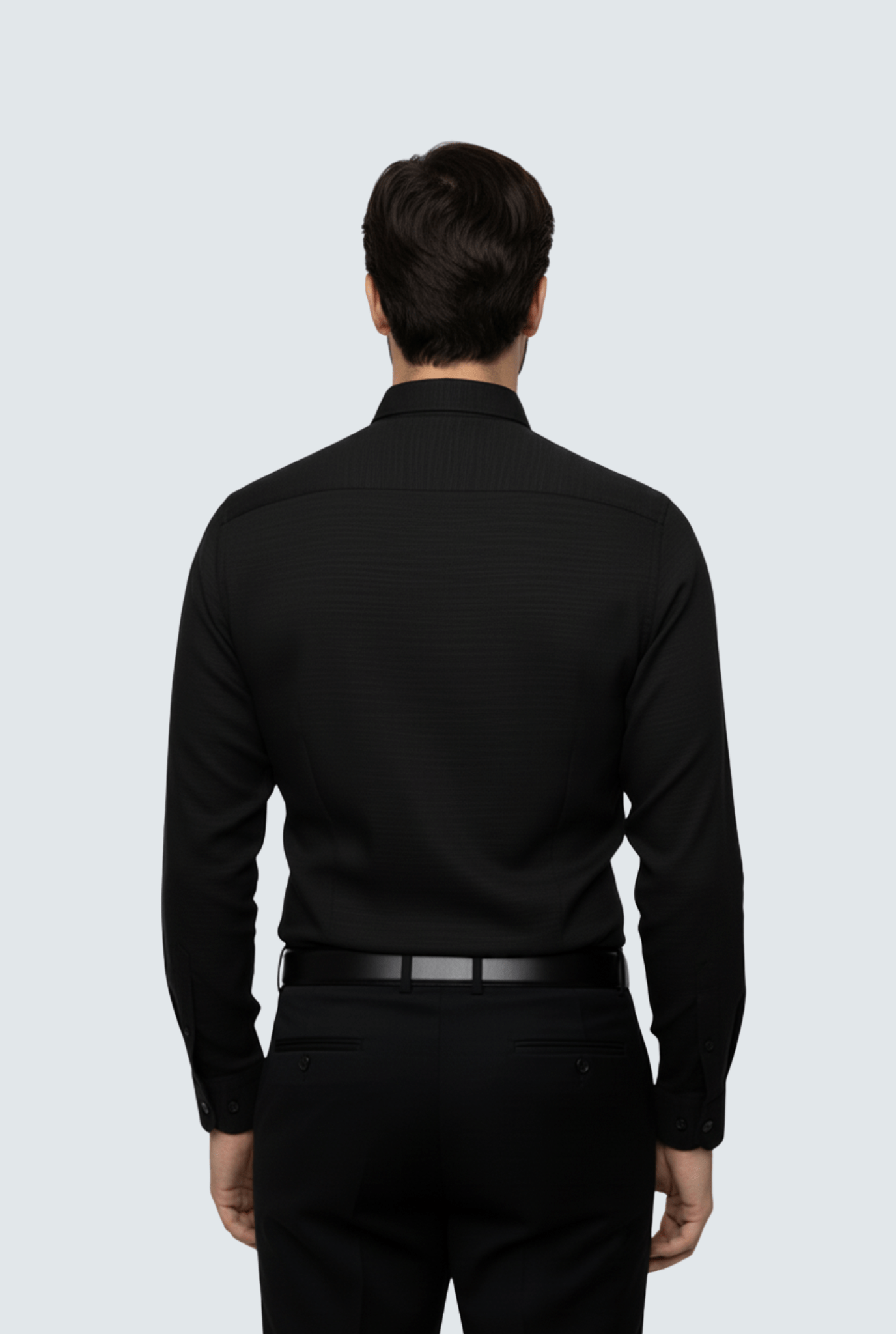 Black Linen Shirt for Men – Premium Full Sleeve(1710) - KITES CLUB