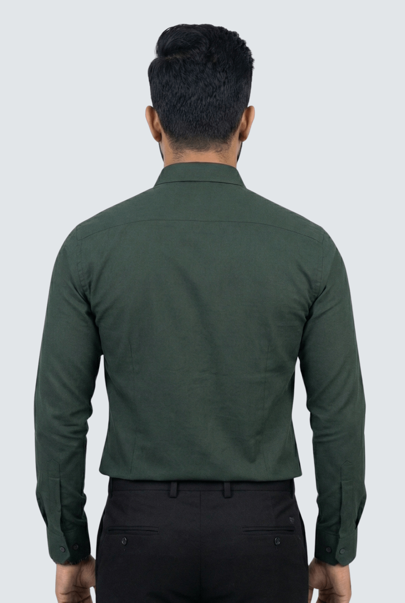 Dark Green Cotton Shirt for Men – Slim Fit - KITES CLUB