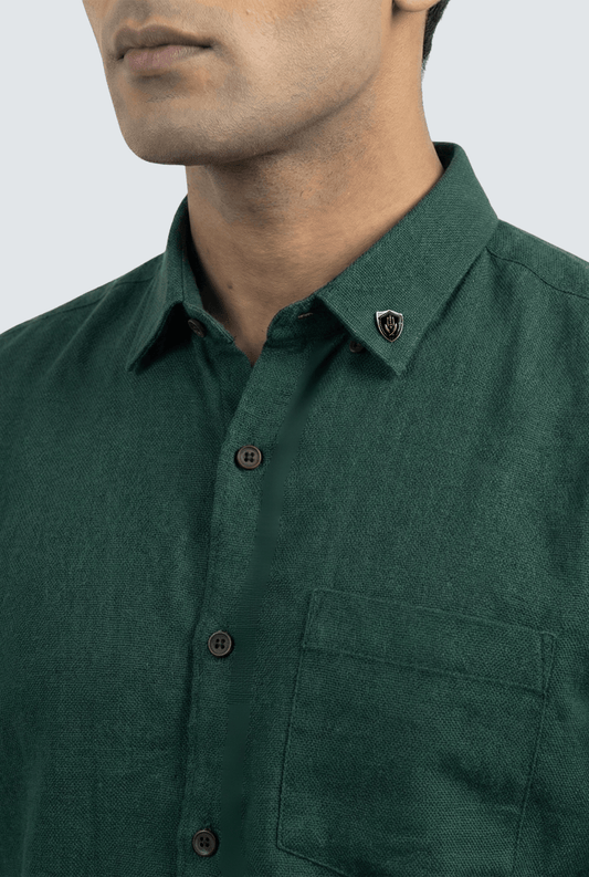 Green Linen Shirt for Men – Lightweight & Breathable Wear - KITES CLUB