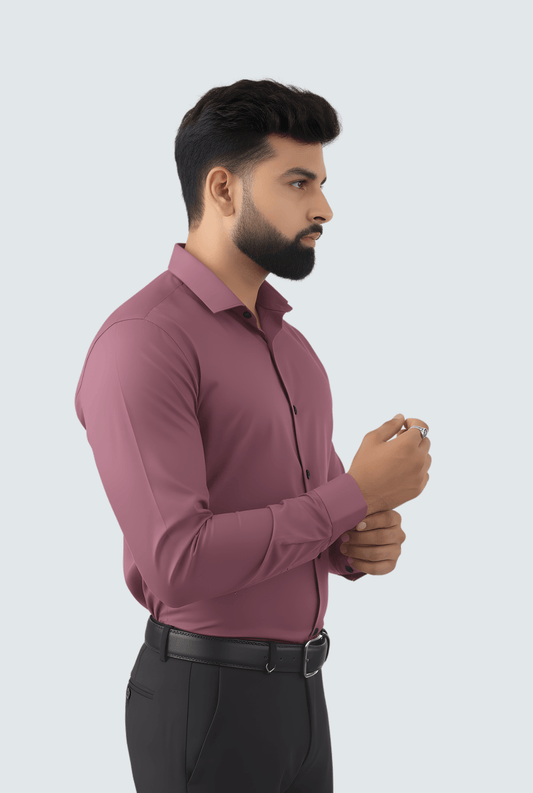 Men’s Lavender Satin Shirt - Premium Shine Fabric A - 847 - KITES CLUB