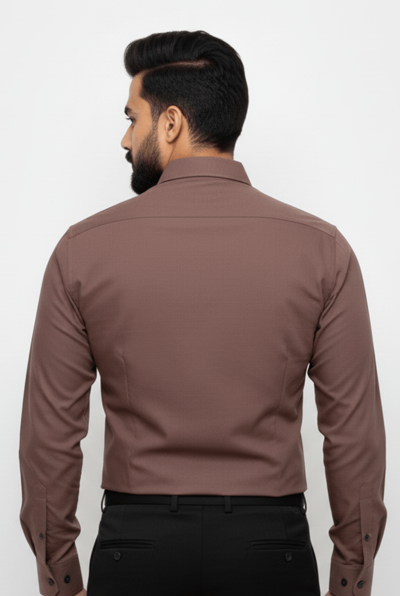 Men’s Rust Cotton Slim Fit Shirt for Casual & Office Wear - KITES CLUB