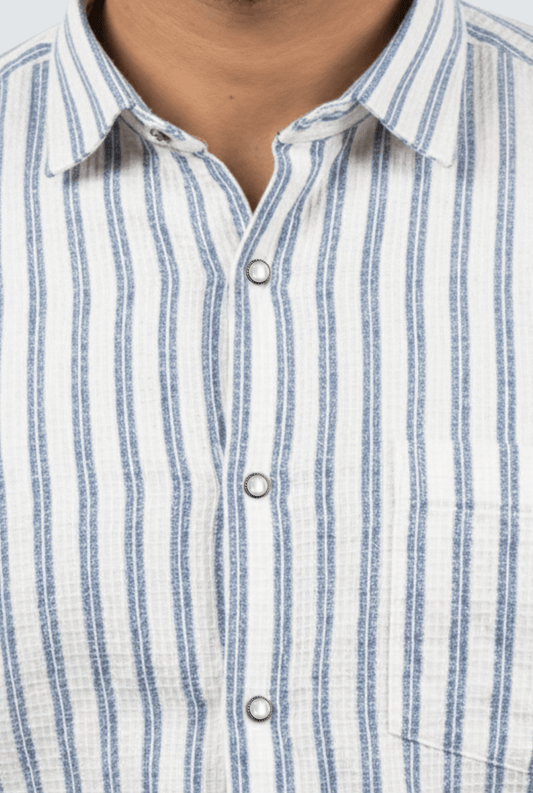 Men’s Waffle Dobby Cotton Shirt (1804) - KITES CLUB
