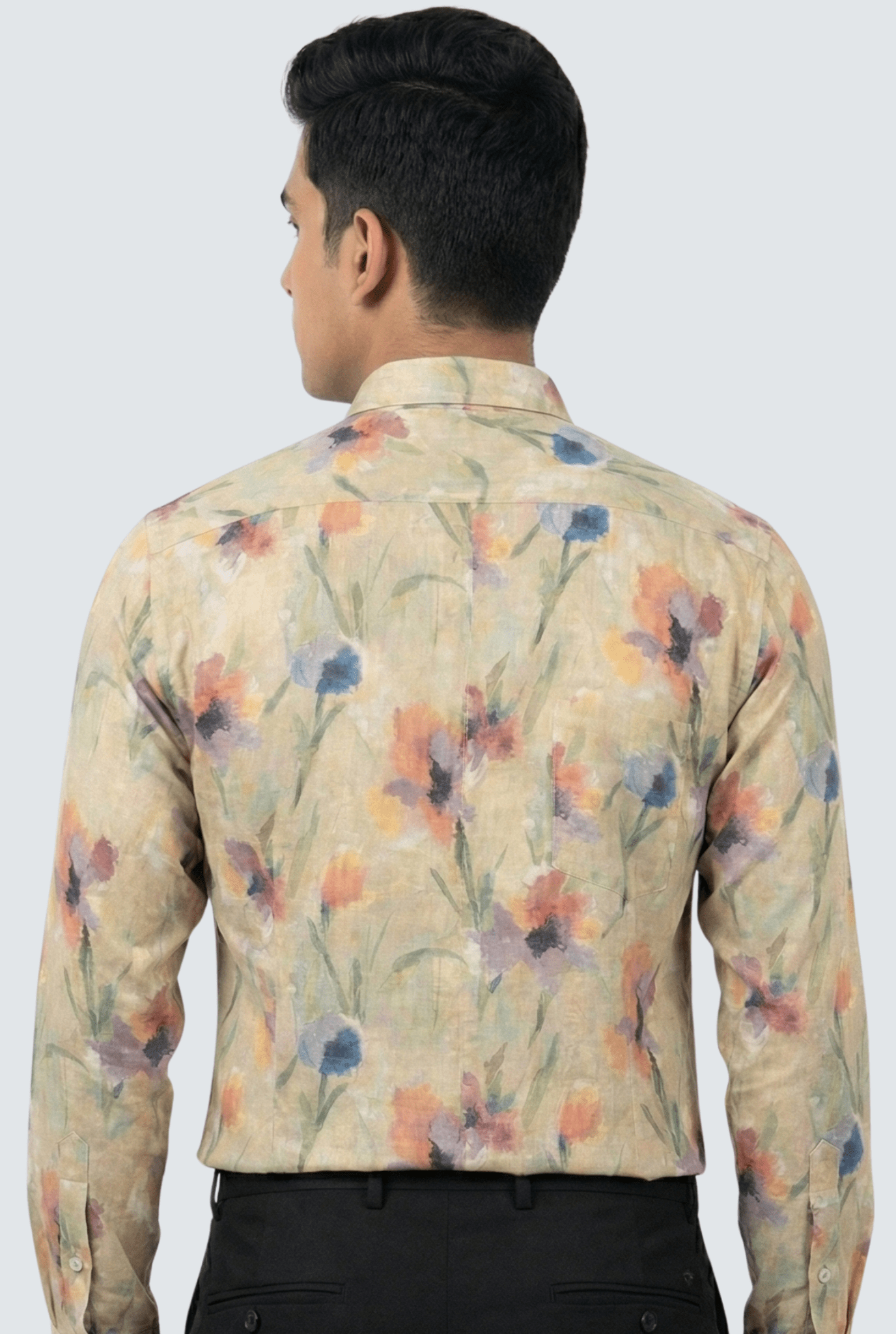 Natural Linen Digital Print Shirt - KITES CLUB
