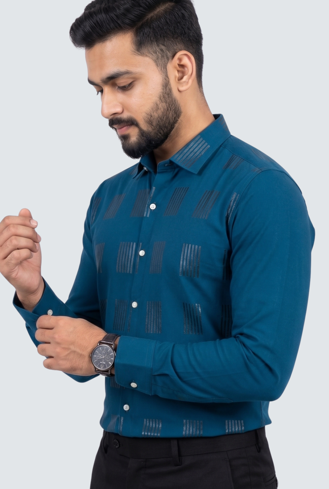 Men's Modern Textured Design Casual Shirt-Rama(1844)
