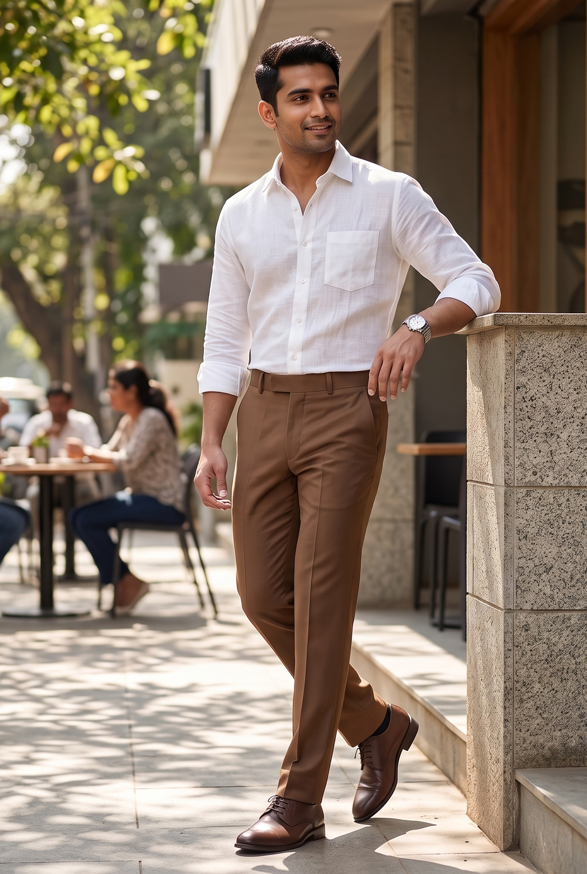 Brown Regular Pants-(0005)