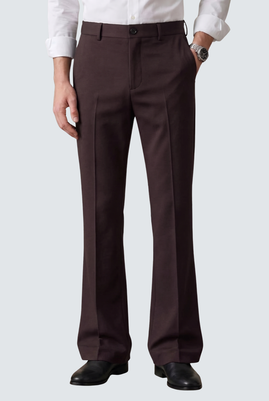 Men’s Trendy Dark Purple Korean Bootcut Trouser-(0002)