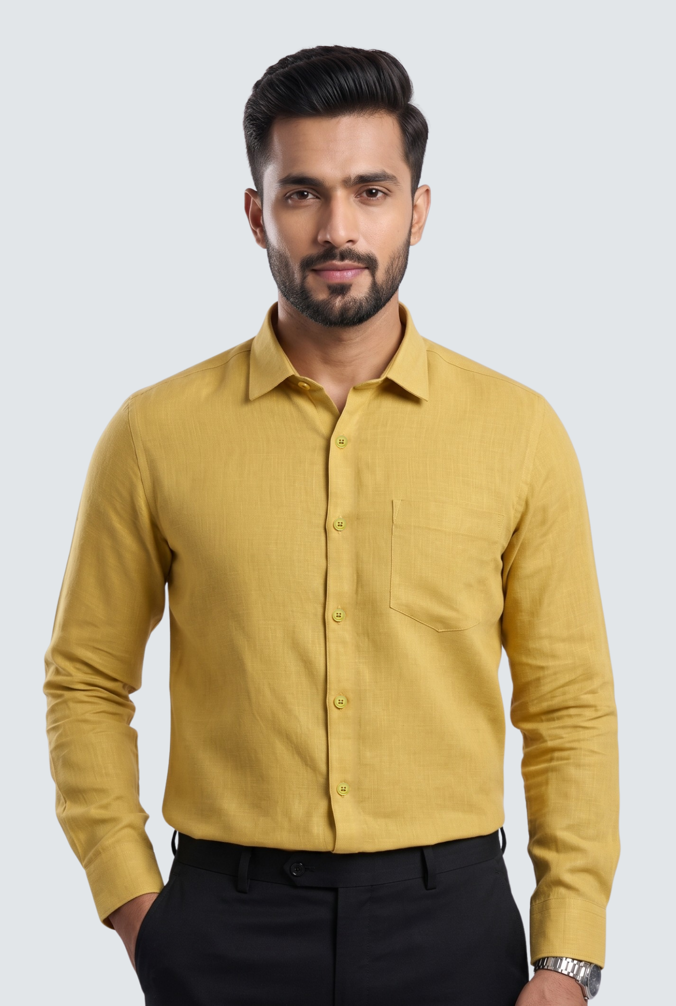 Yellow Linen Shirt-(1923)