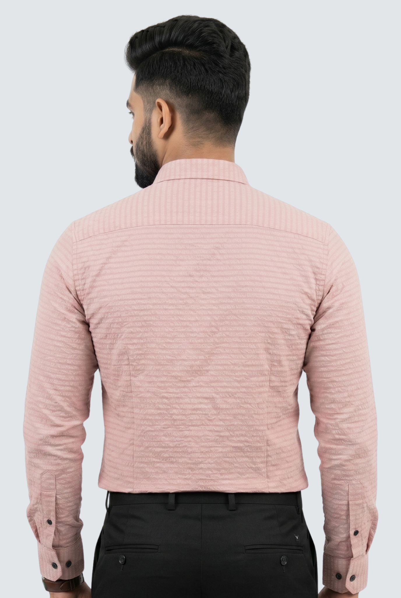 Men's Trendy Textured Shirt-Pink(1724)