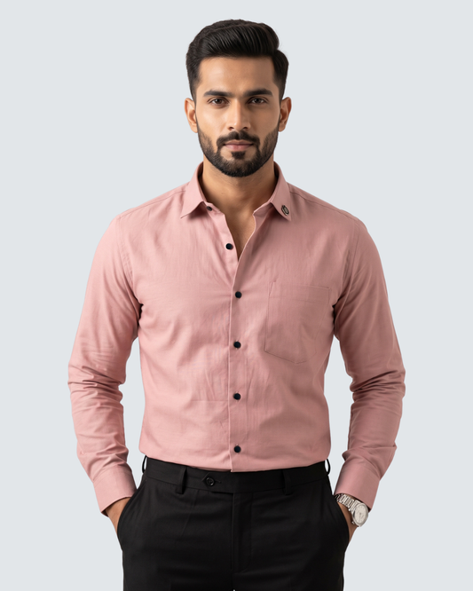 Pink Cotton Shirt-(1262)