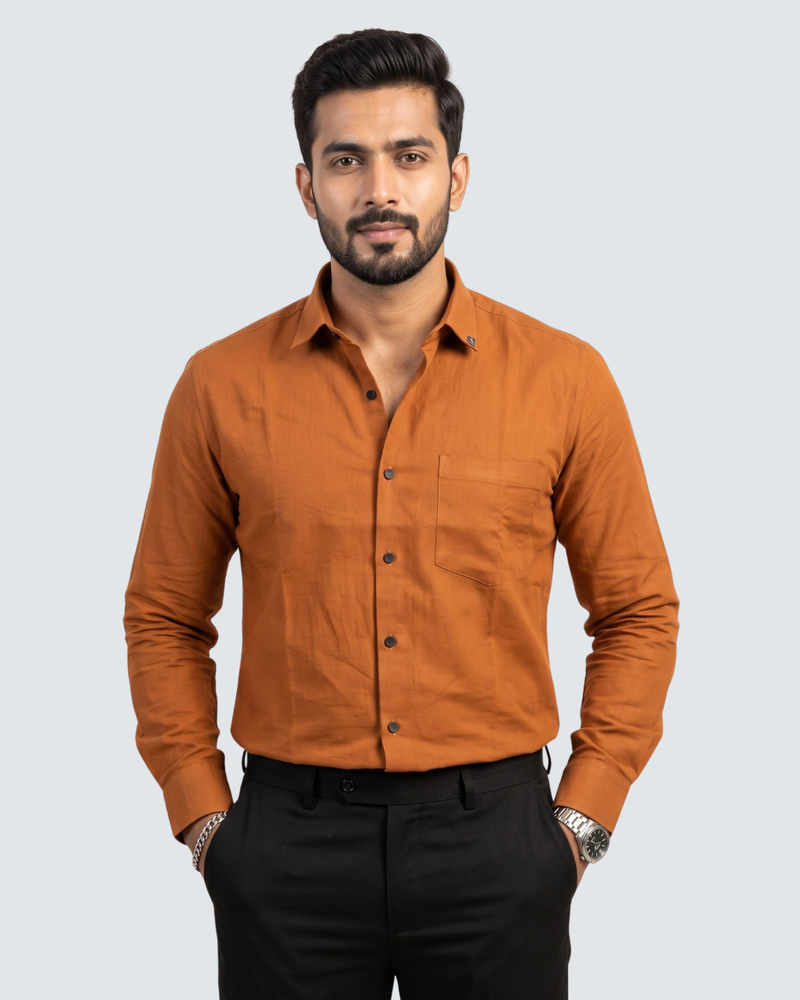 Golden Cotton Shirt-(1262)