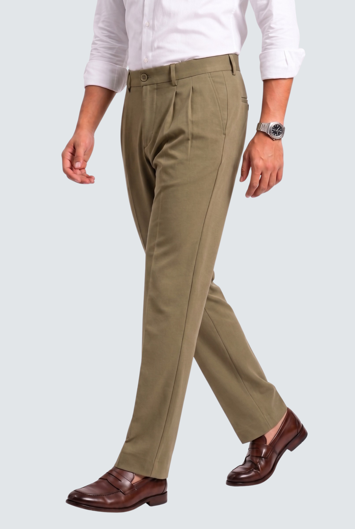 Men's Mehandi Straight Fit Gurkha Trouser –(0004)