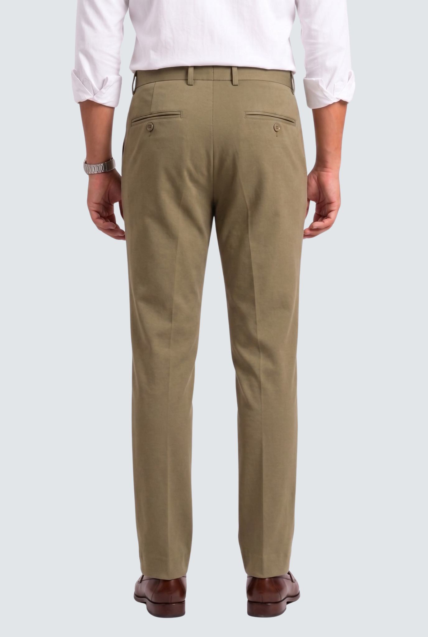 Men's Mehandi Straight Fit Gurkha Trouser –(0004)