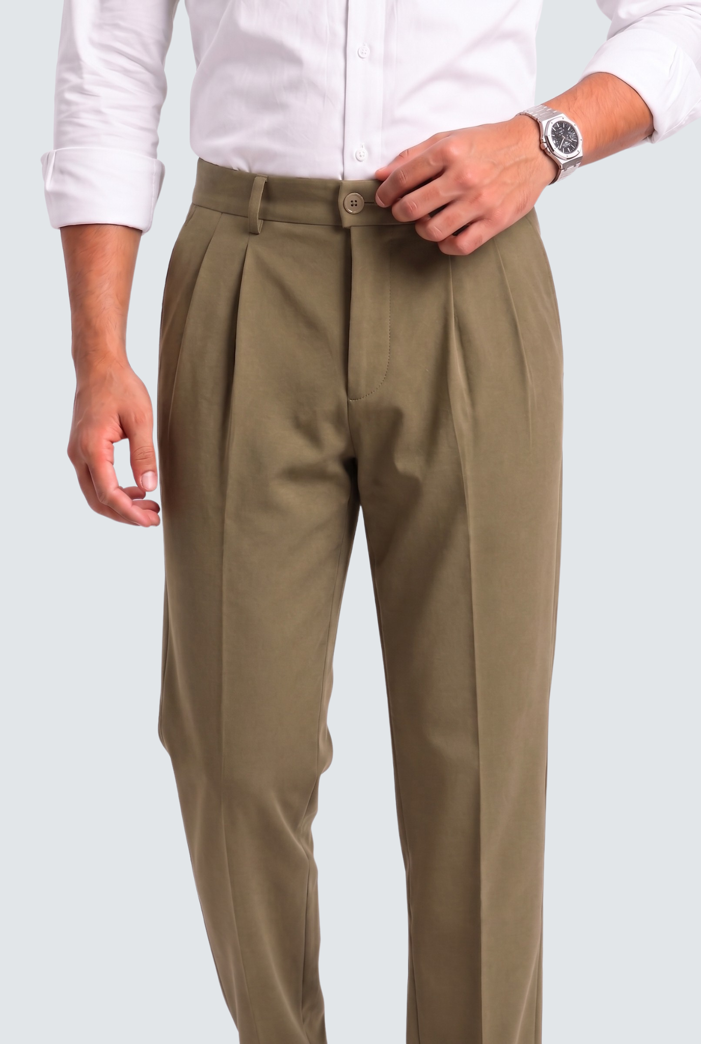 Men's Mehandi Straight Fit Gurkha Trouser –(0004)