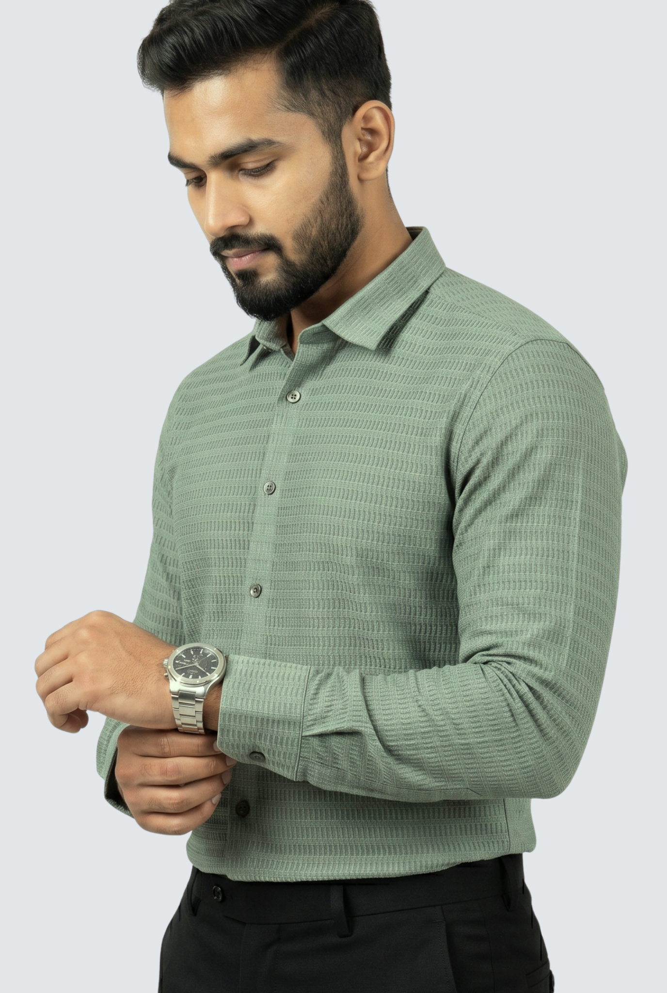 Men’s Trendy Pista Full Sleeve Shirt- (1868)