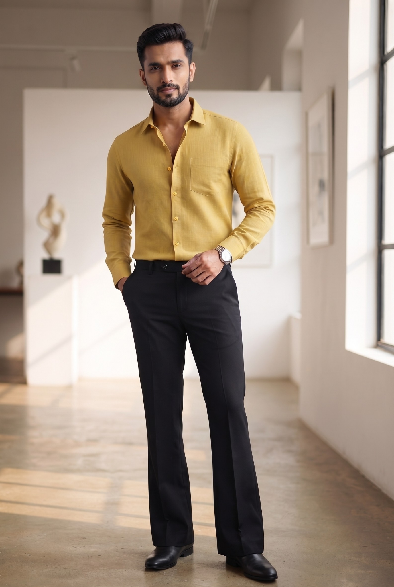 Yellow Linen Shirt-(1923)