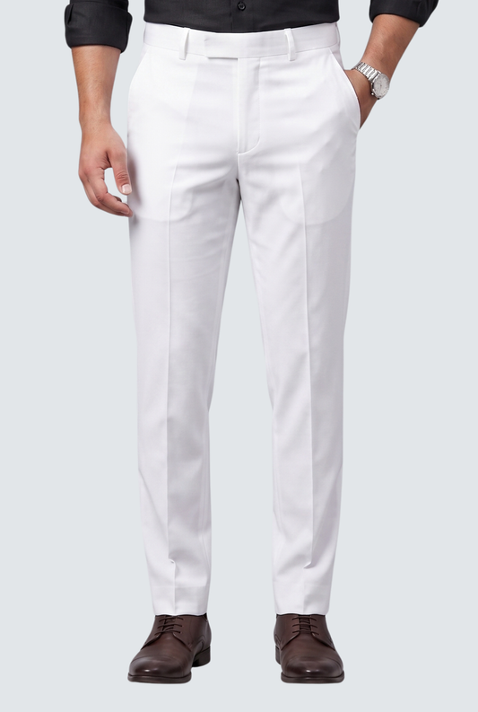 White Regular Pants-(0005)