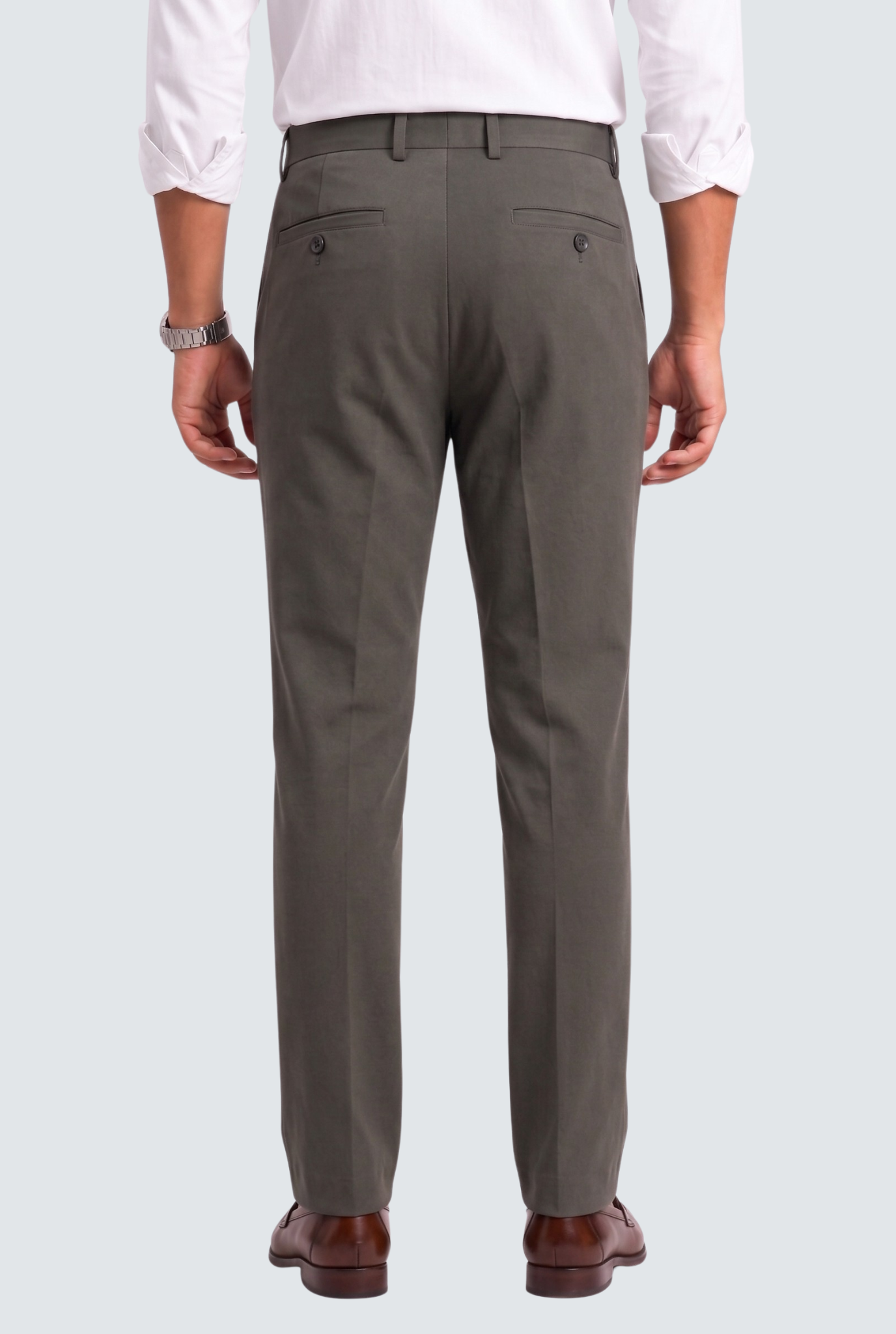 Men's Dark Grey Straight Fit Gurkha Trouser –(0004)