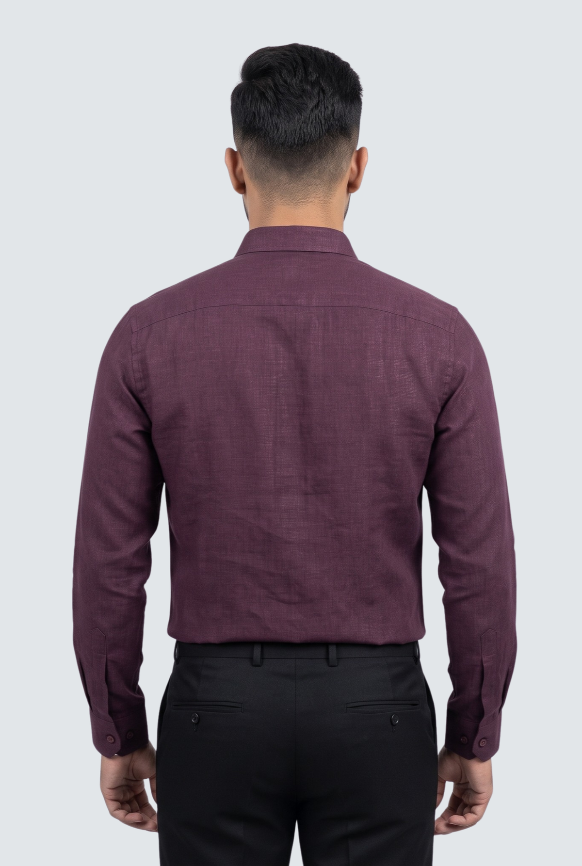 Wine Linen Shirt-(1923)