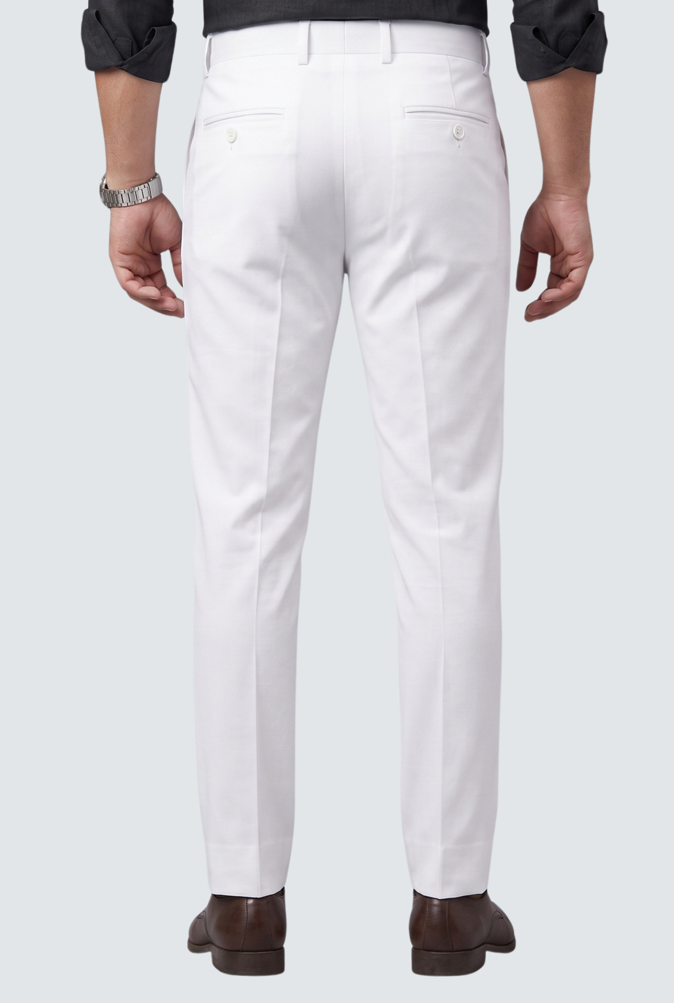 White Regular Pants-(0005)