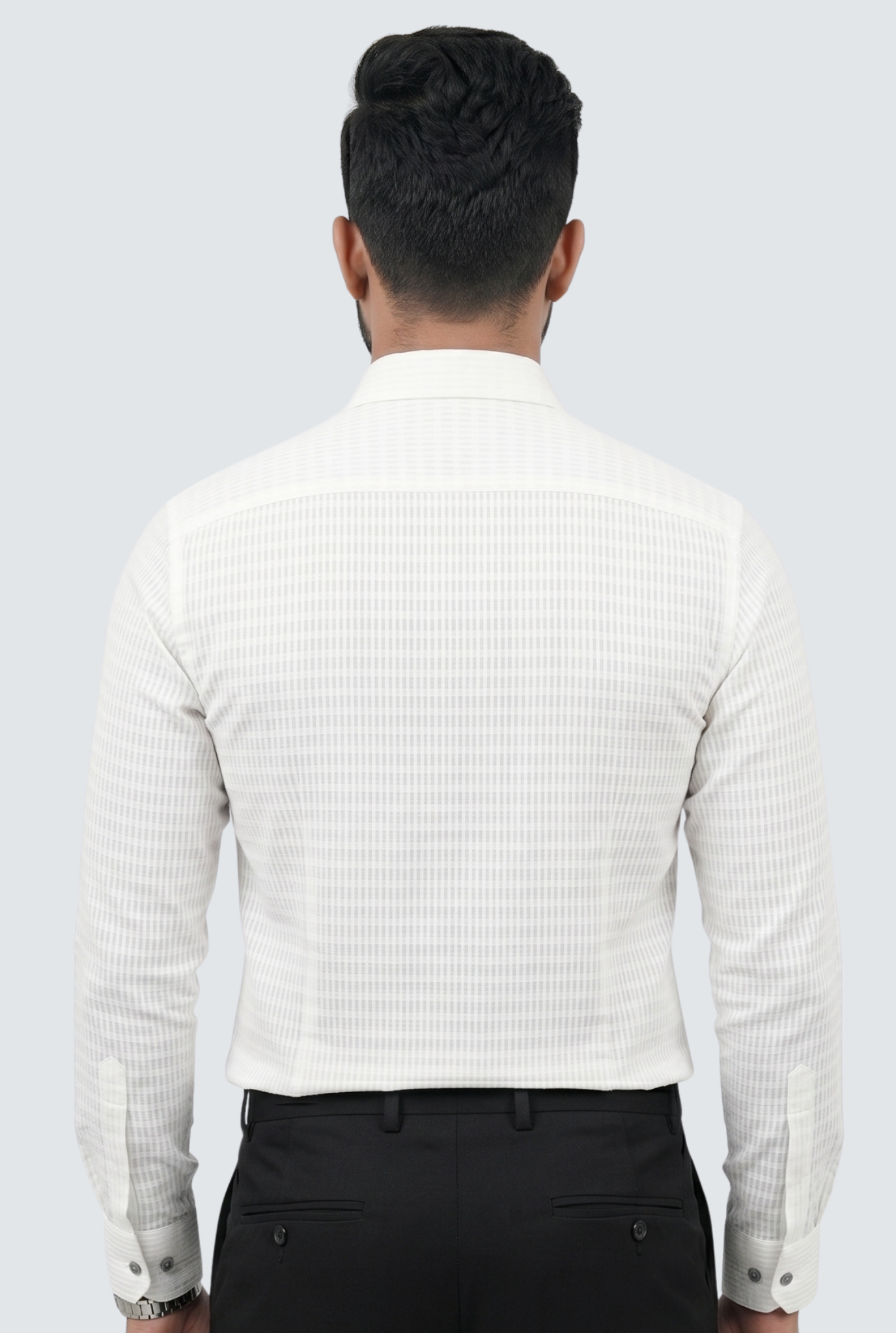 Men’s Trendy White Full Sleeve Shirt- (1868)