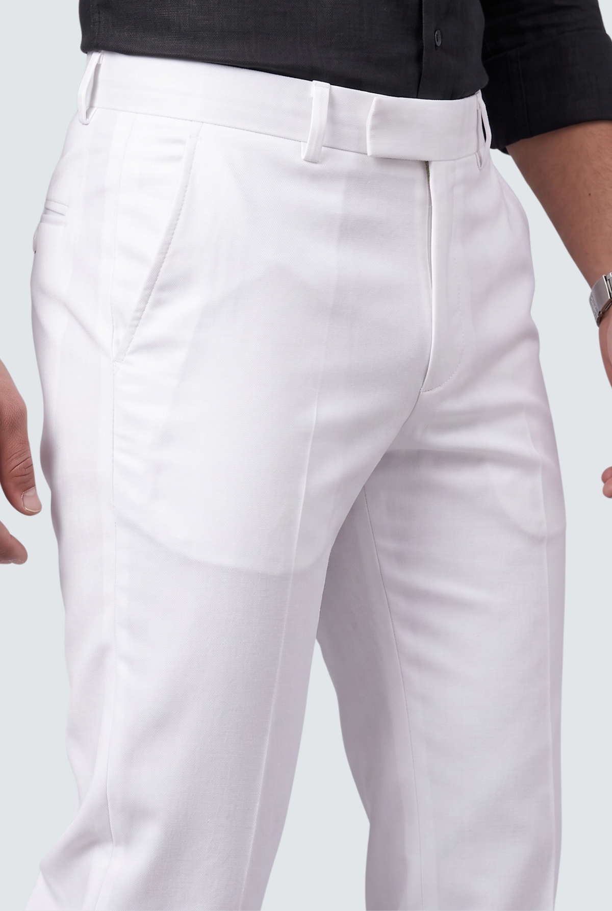 White Regular Pants-(0005)