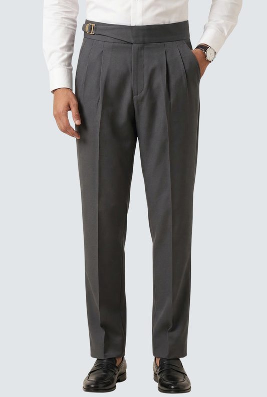 Korean Casual Dark Grey Trouser For Men-Soft Fabric Comfort (0001)
