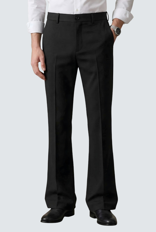 Men’s Trendy Black Korean Bootcut Trouser-(0002)