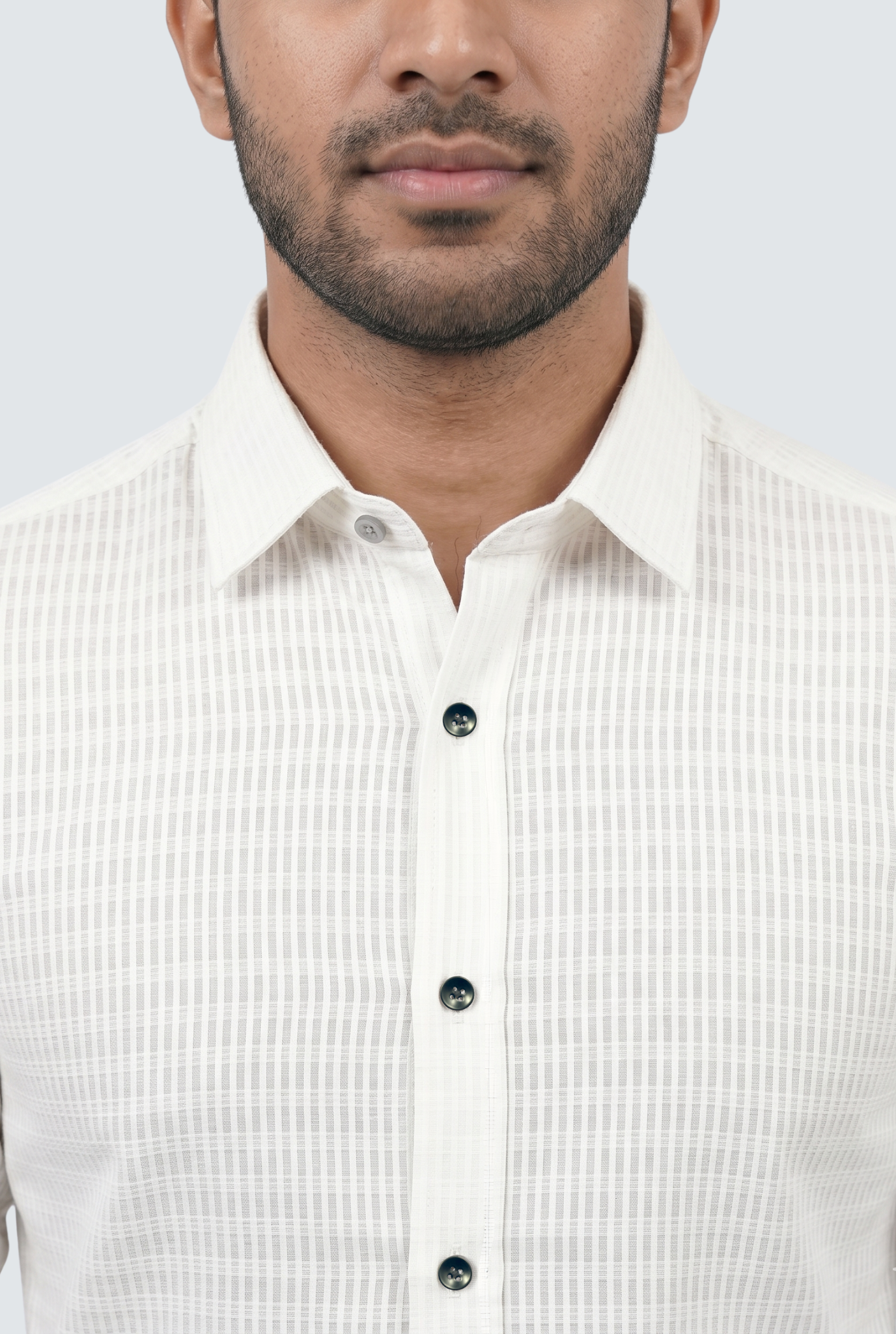 Men’s Trendy White Full Sleeve Shirt- (1868)