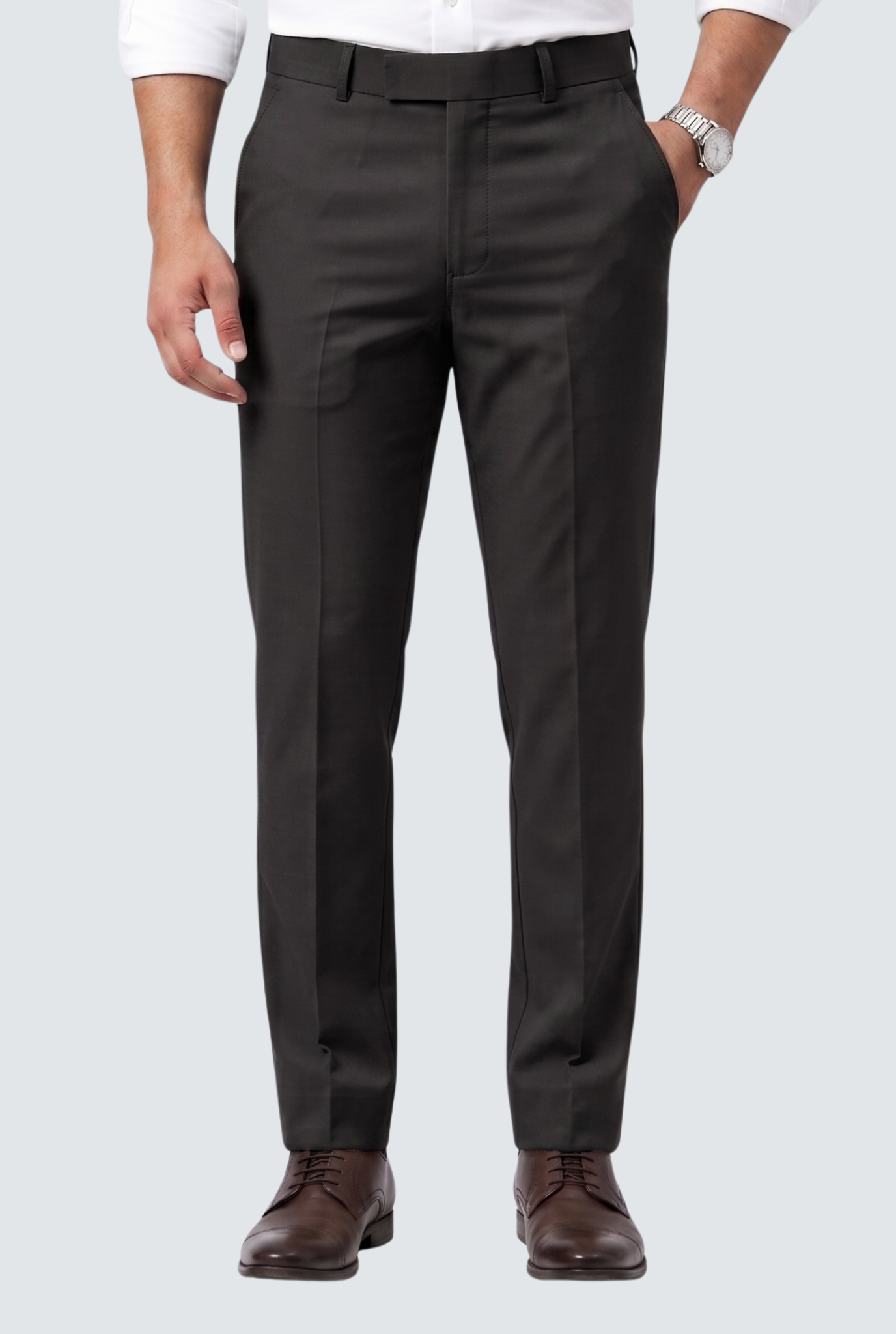 Black Regular Pants-(0005)