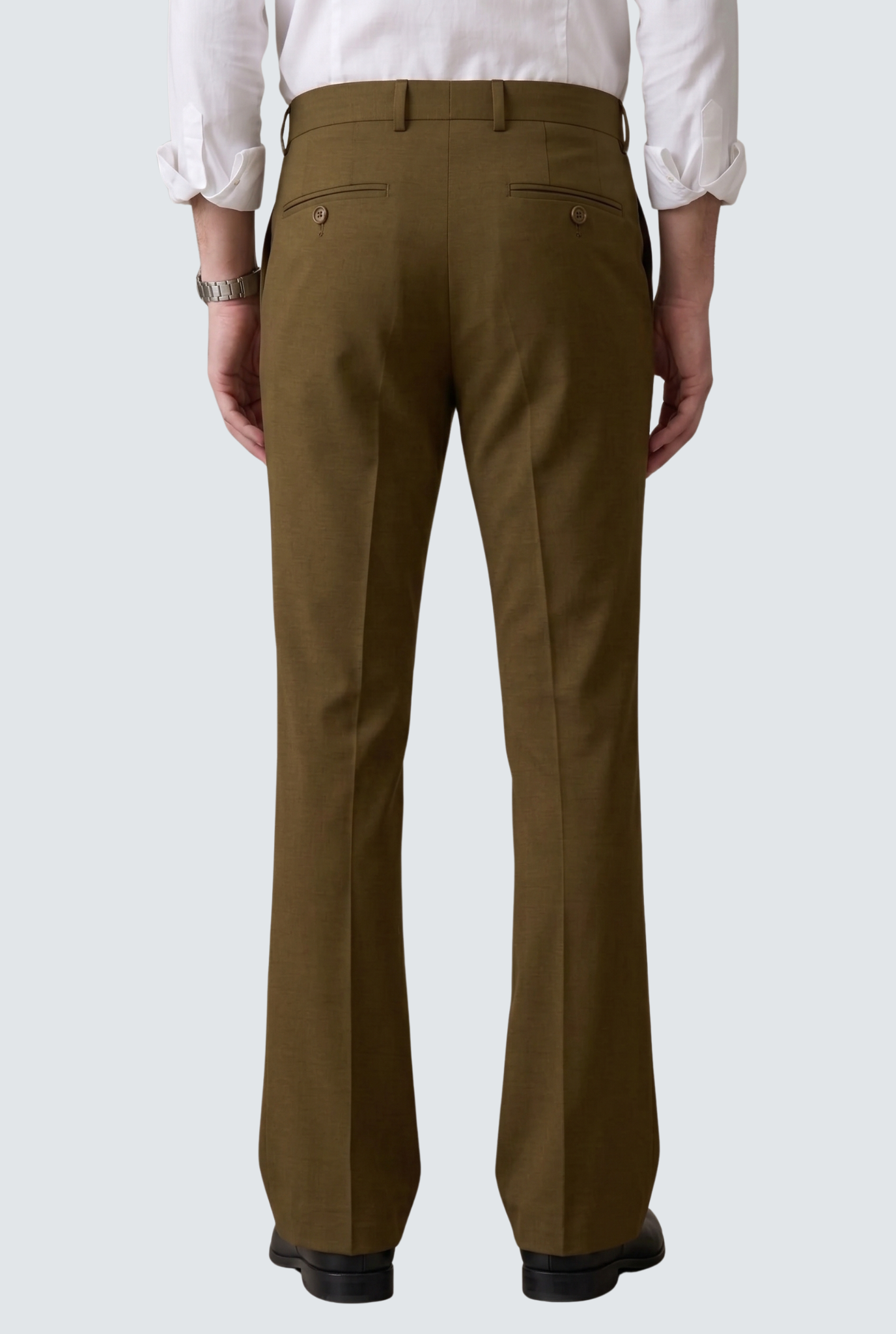 Men’s Trendy Brown Korean Bootcut Trouser-(0002)