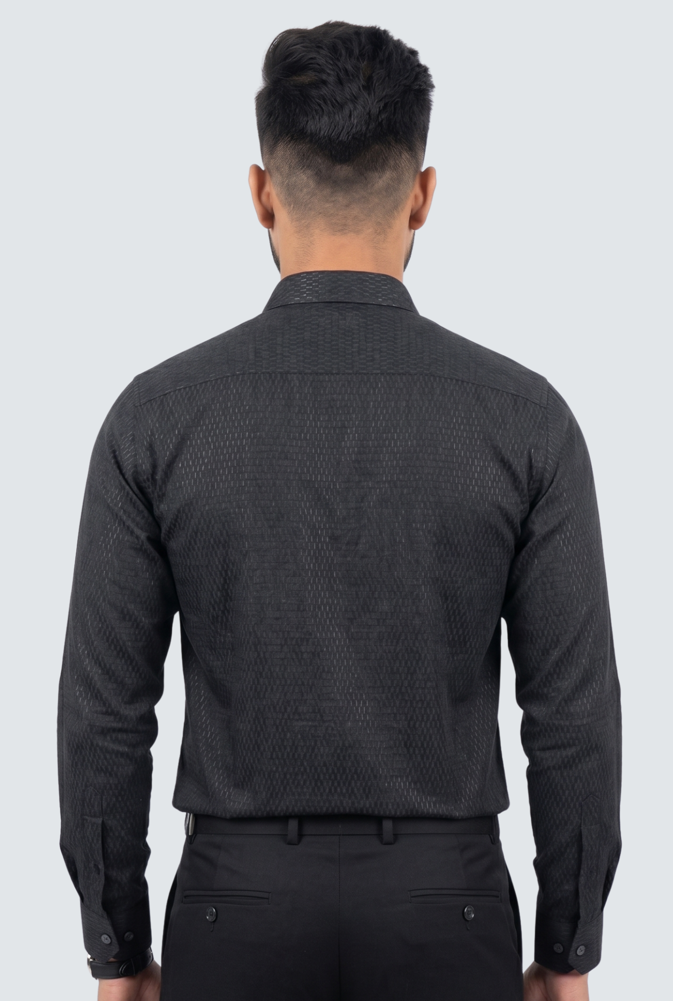 Men’s Trendy Black Full Sleeve Shirt- (1868)