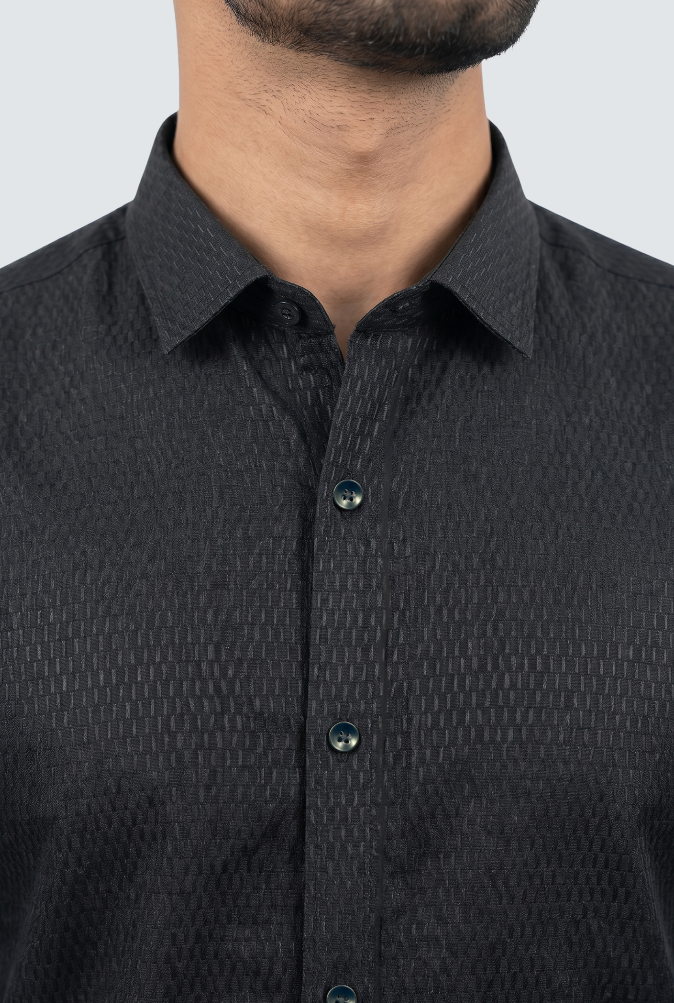 Men’s Trendy Black Full Sleeve Shirt- (1868)