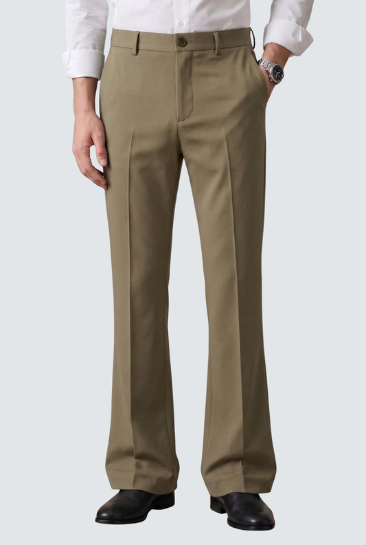 Men’s Trendy Mehandi Korean Bootcut Trouser-(0002)