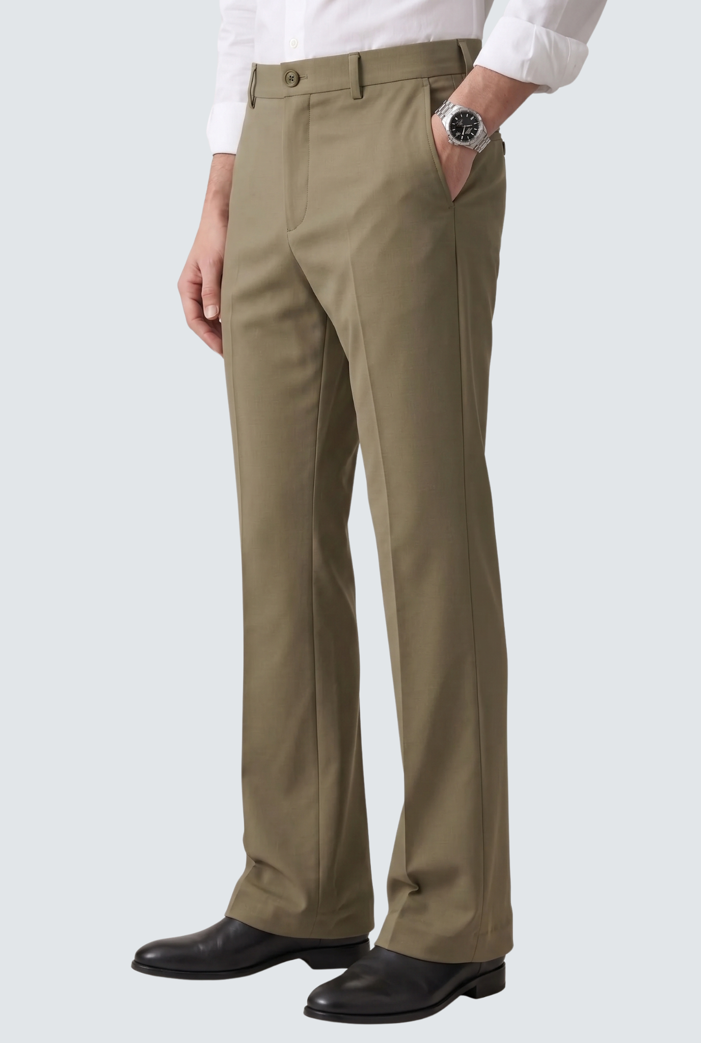 Men’s Trendy Mehandi Korean Bootcut Trouser-(0002)