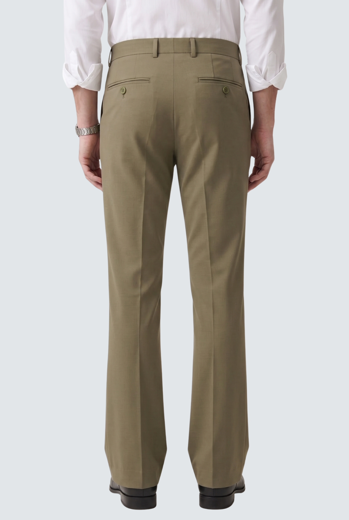 Men’s Trendy Mehandi Korean Bootcut Trouser-(0002)