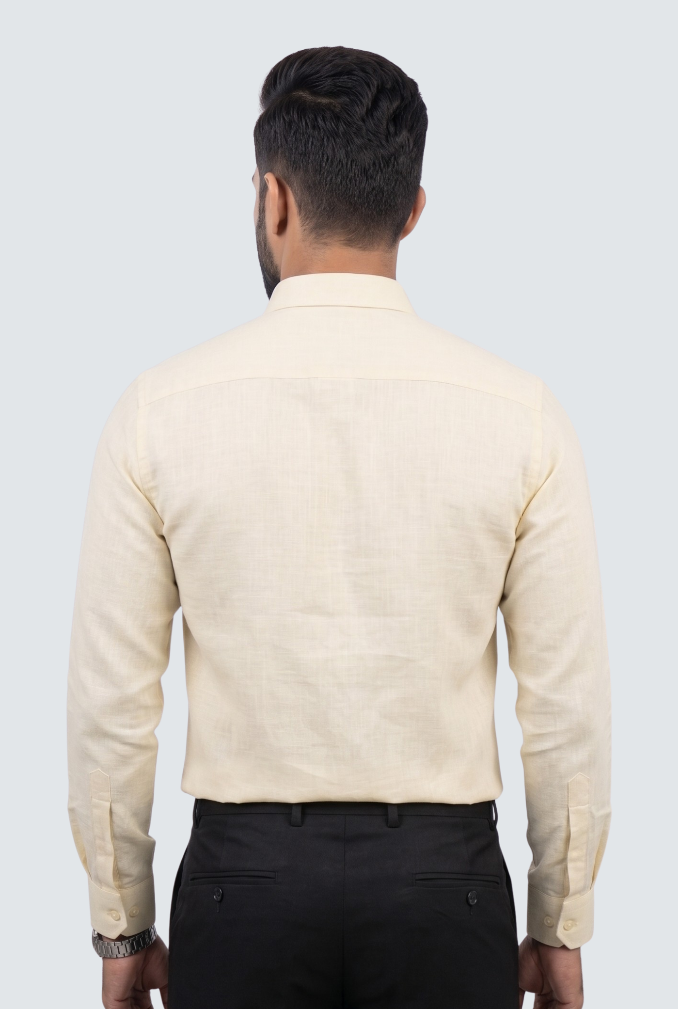 Lemon Yellow Linen Shirt-(1923)