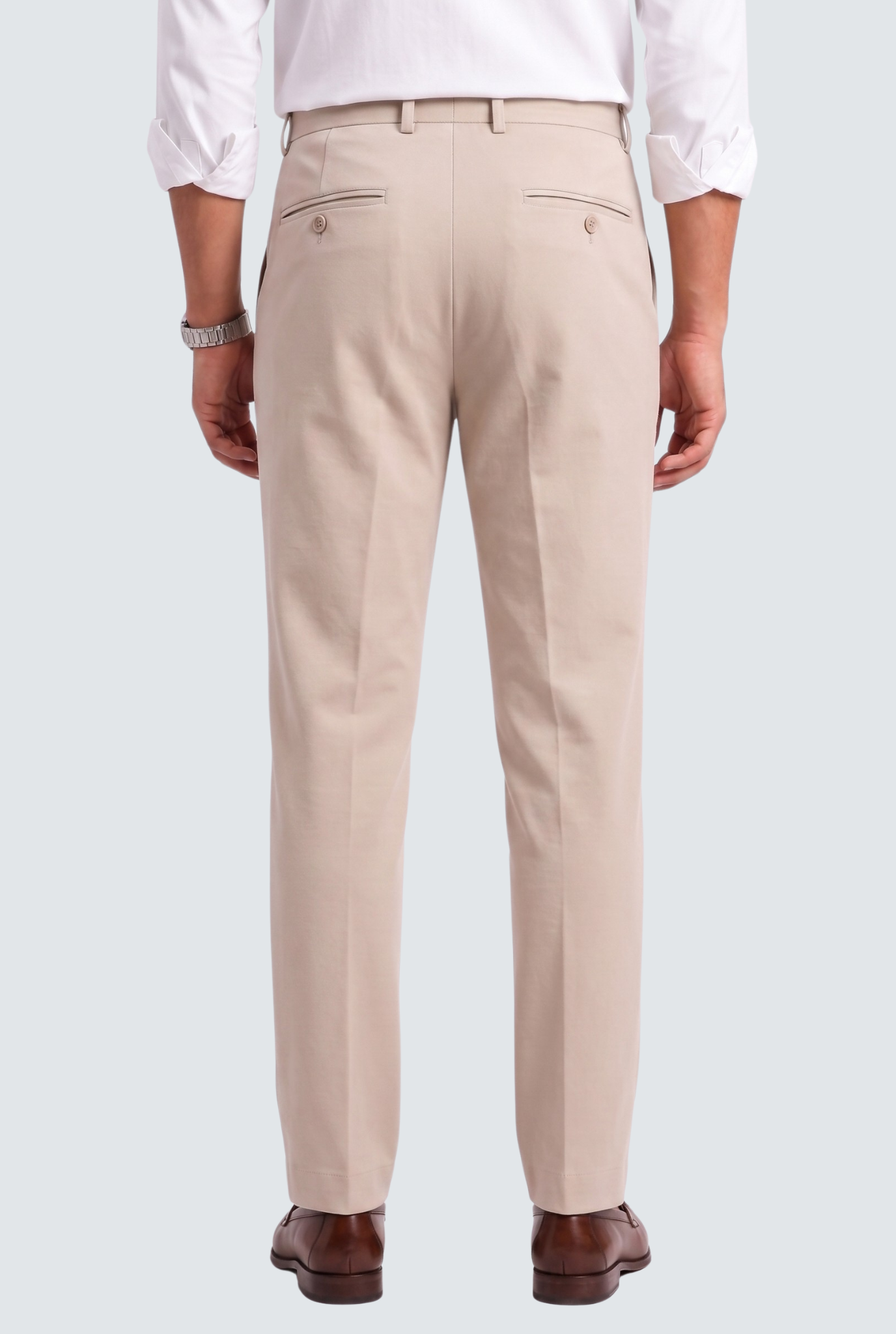 Men's Fawn Straight Fit Gurkha Trouser –(0004)