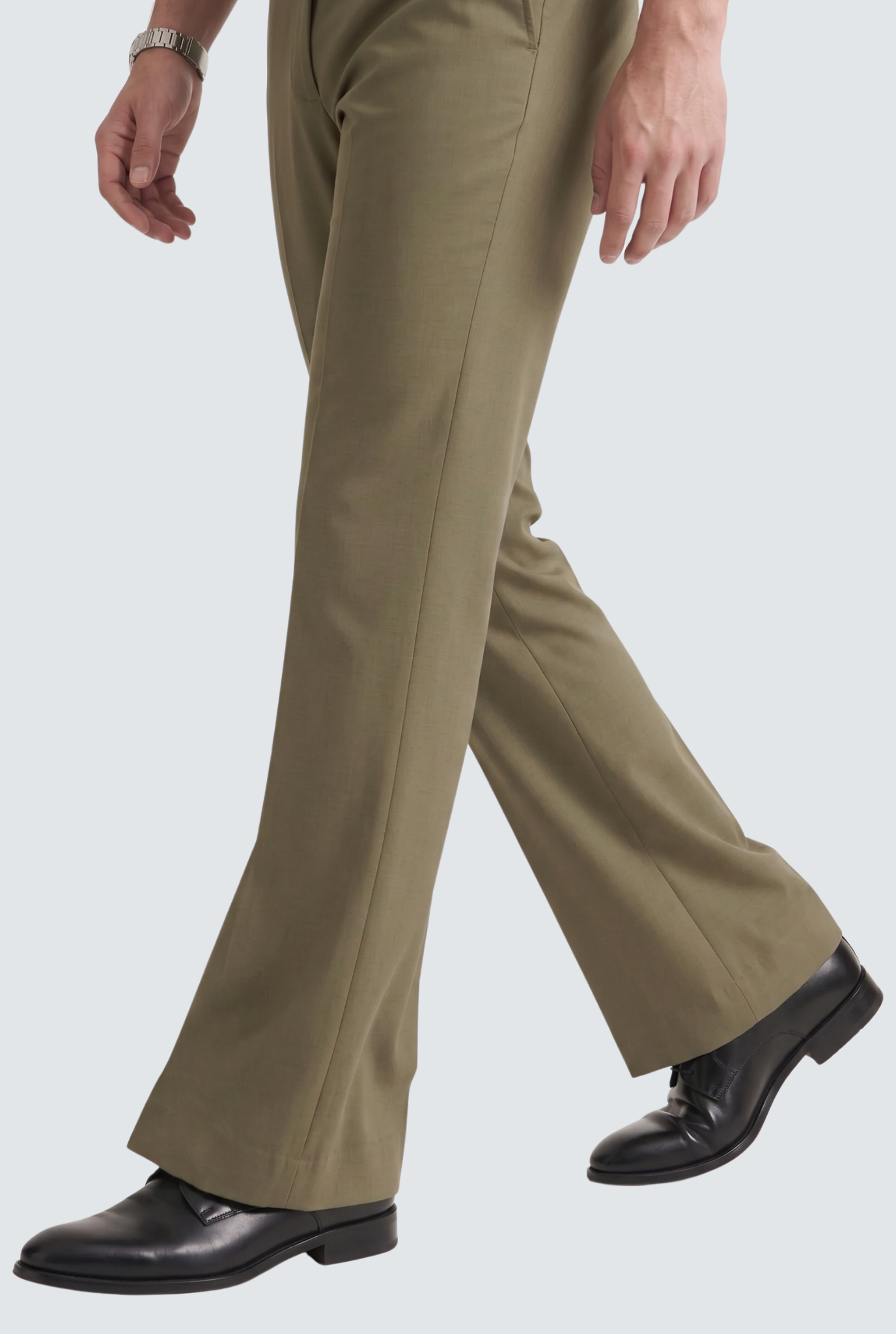 Men’s Trendy Mehandi Korean Bootcut Trouser-(0002)