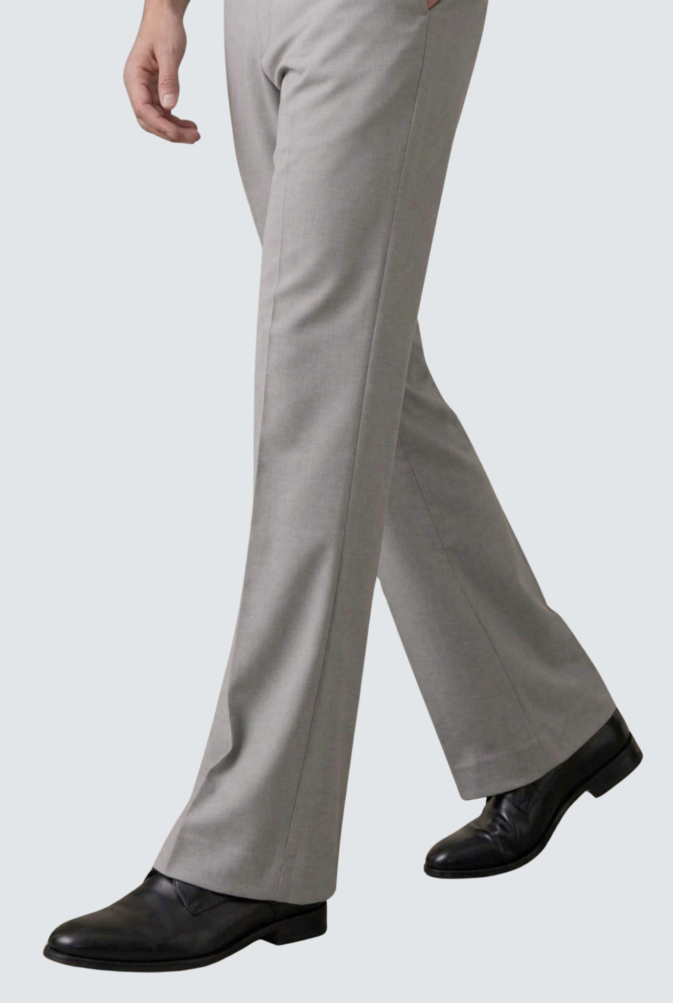 Men’s Trendy Light Grey Korean Bootcut Trouser-(0002)