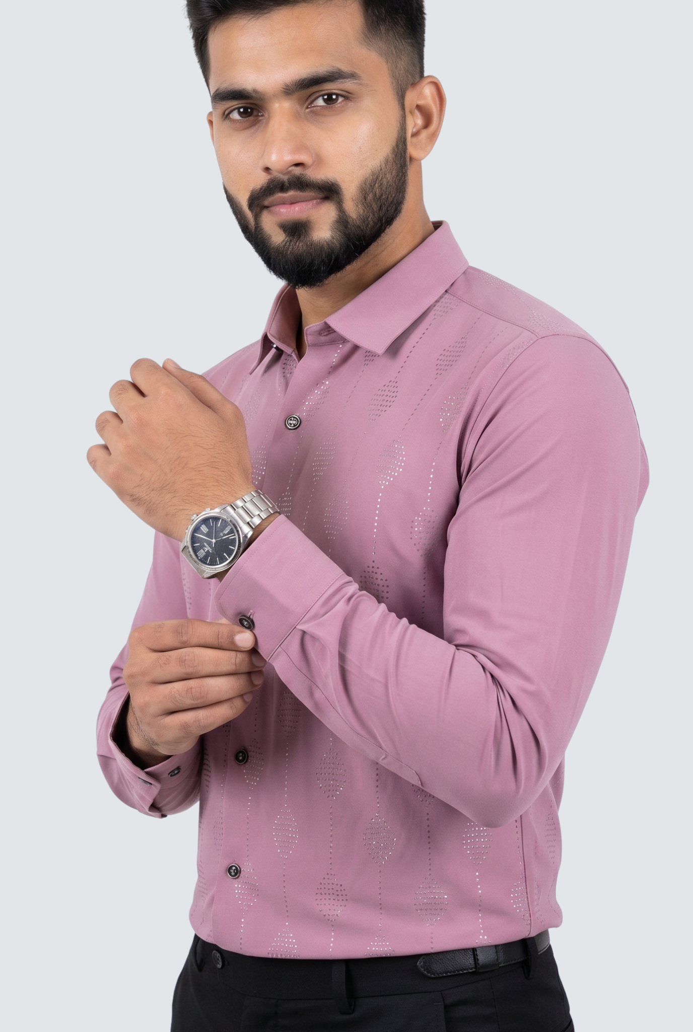 Men’s Korean Vibe Shirt-Pink (1855)