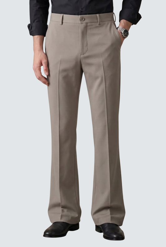 Men’s Trendy Light Grey Korean Bootcut Trouser-(0002)