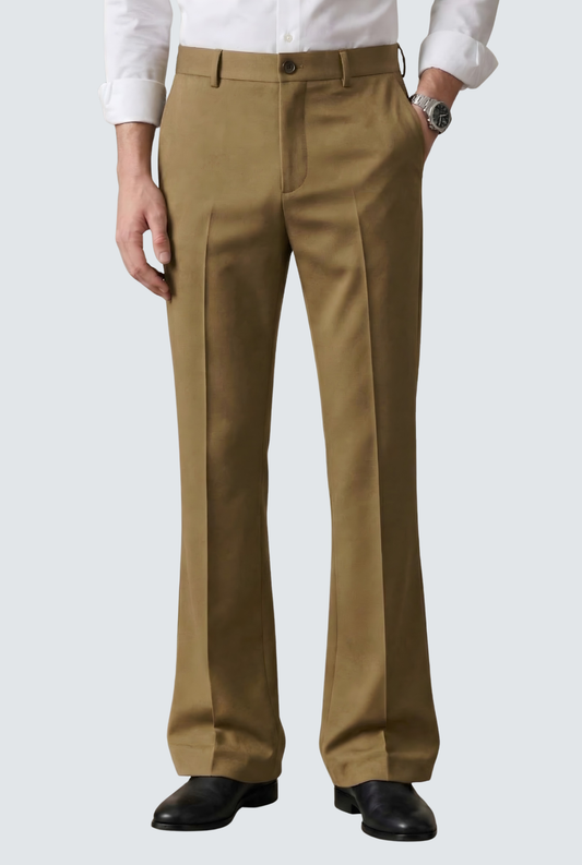 Men’s Trendy Brown Korean Bootcut Trouser-(0002)