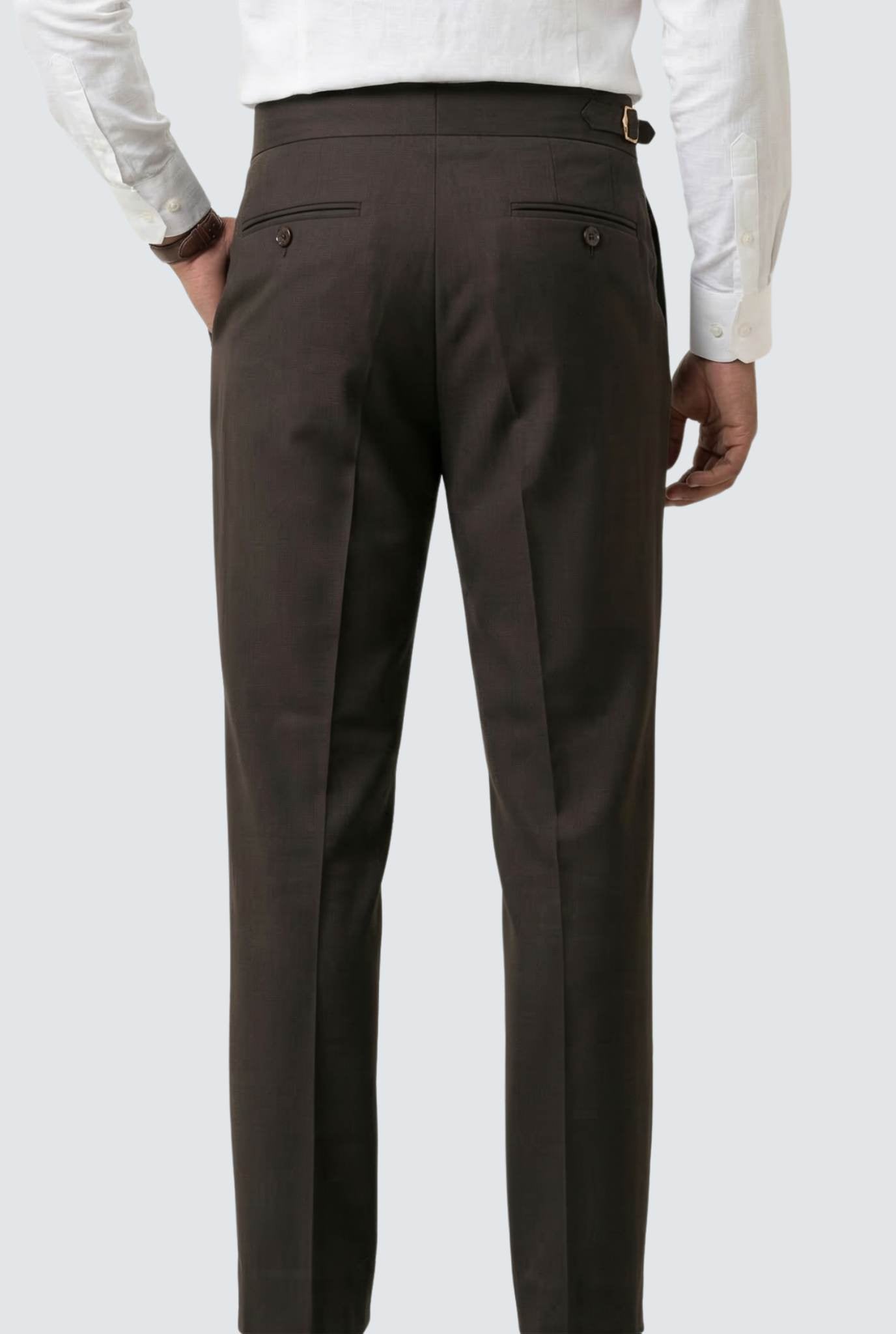 Korean Casual Coffee Brown Trouser For Men-Soft Fabric Comfort (0001)